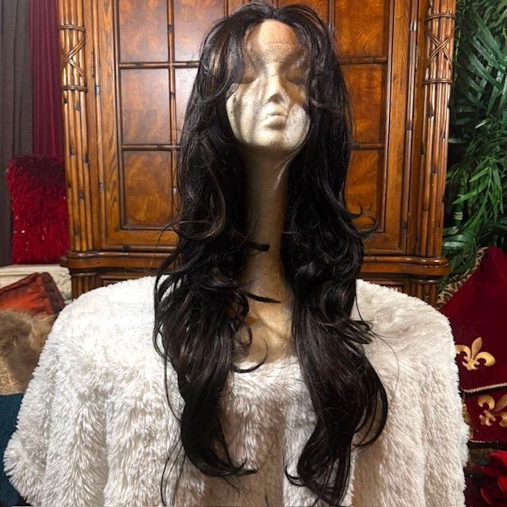Luxurious Hair Boutique Tiffany Lace Front 29" Color 1B30 (Off Black/Brown) Wig
